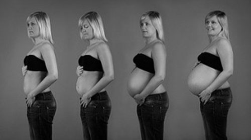 La donna in varie fasi della gravidanza