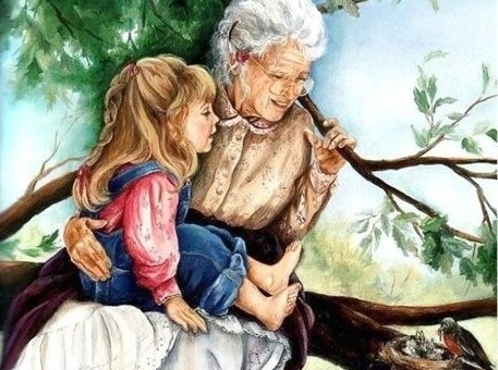 Bambini che crescono coi nonni.