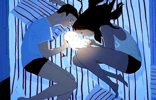 Un figlio regala il sorriso ai genitori.