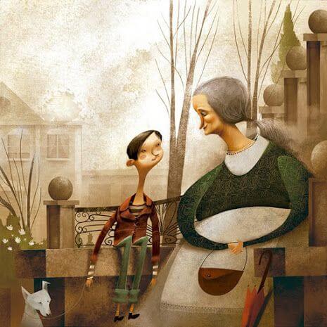 Nonna e nipote.