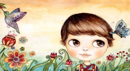 Bambino nella natura