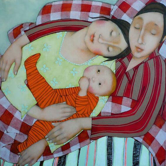 abbraccio di famiglia