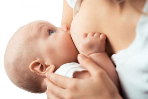 Lo sguardo del neonato cerca la mamma durante l'allattamento