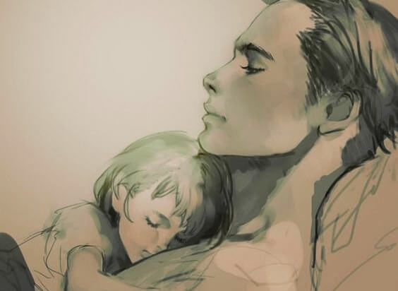 La mamma dona tranquillità alla bambina