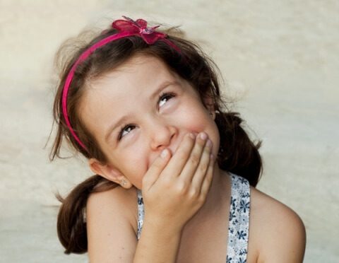 Bambina ride felice