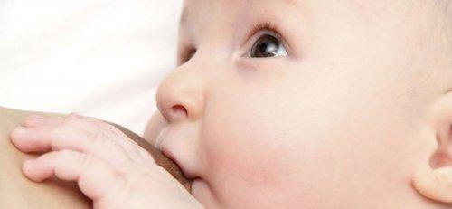 bimbo che prende latte dal seno