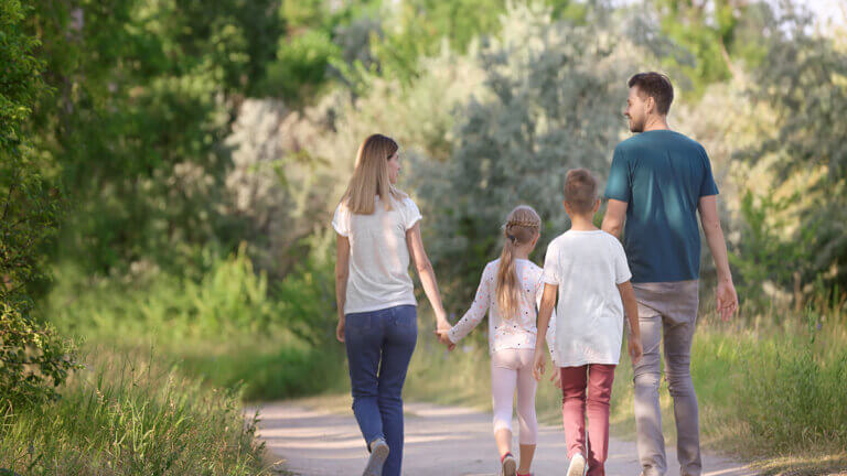 Benefici del trekking in famiglia