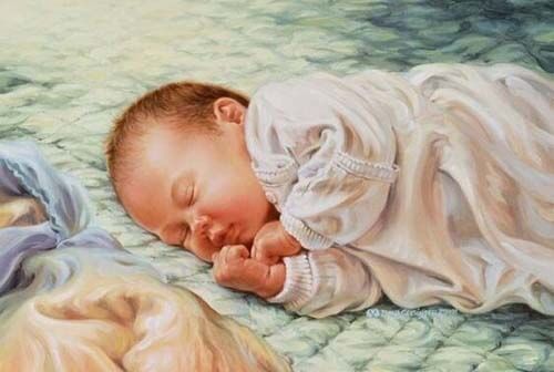 Disegno di neonato che dorme