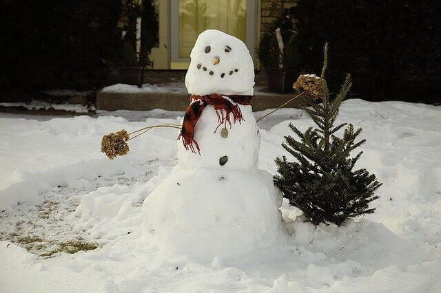 Uno dei giochi con la neve è fare un pupazzo