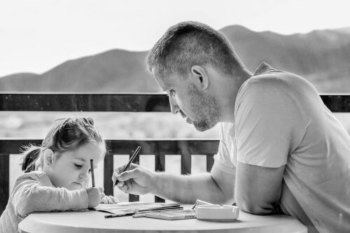 fare i compiti con il papà