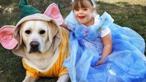 Sadie con il suo cane