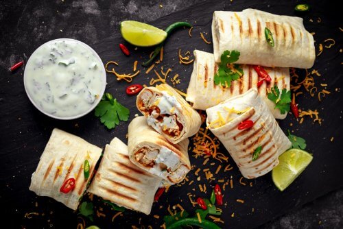 wrap con tortilla di mais