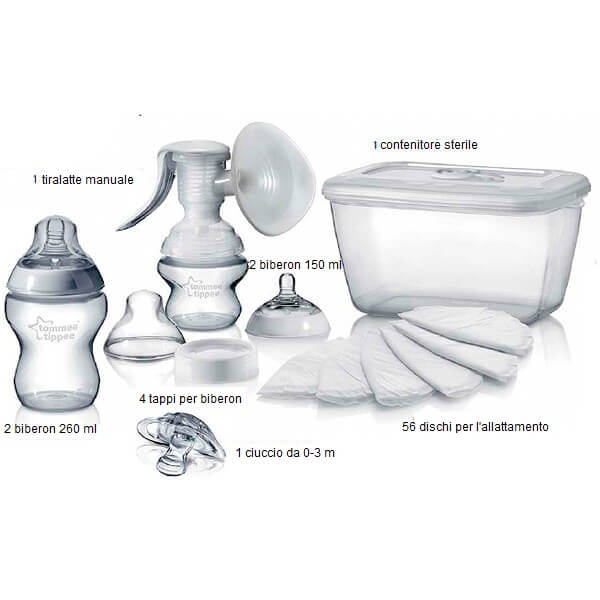 Accessori da includere nel kit per allattamento