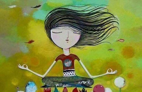 Analfabetismo emotivo: bambina che fa yoga