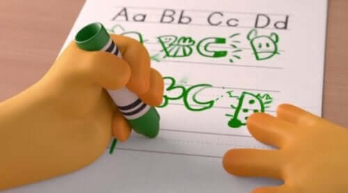 Scena di Alike bambino che disegna