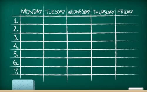 programma di studio settimanale