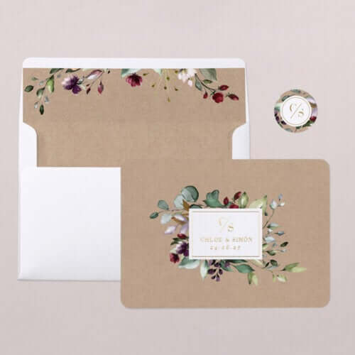 Busta degli inviti di nozze