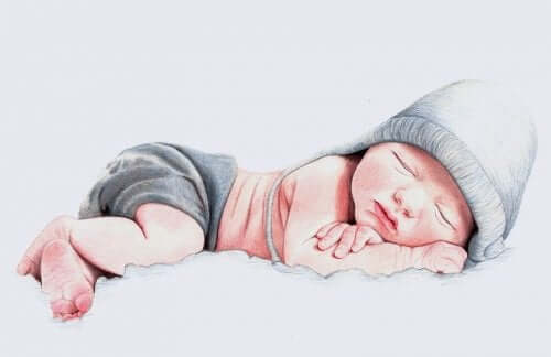 Disegno di un neonato
