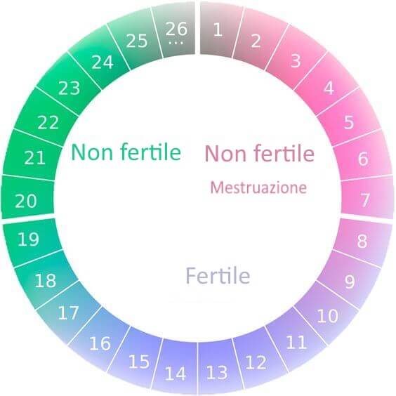 Calendario mestruale per applicare il metodo sintotermico