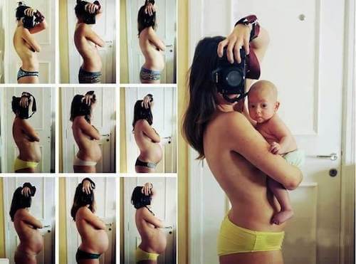 foto mamma durante fasi gravidanza