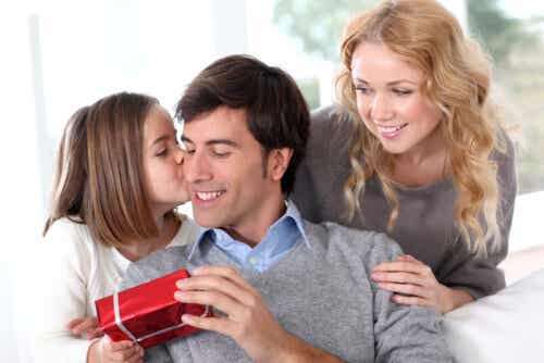 La festa del papa in famiglia.