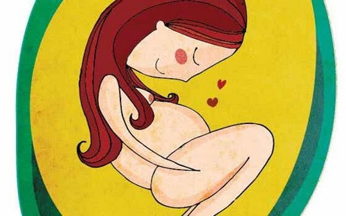 Una donna in gravidanza.