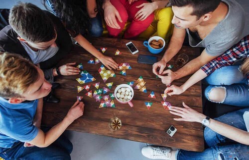 Giochi da tavola in famiglia.