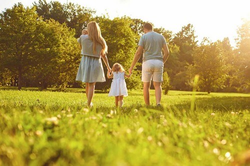 Passeggiata in famiglia.